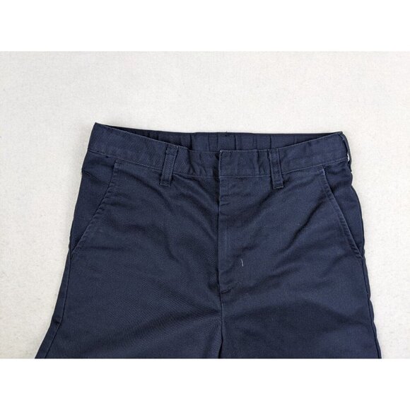 BOY'S BLUE CHINO SCHOOL UNIFORM SHORTS - SIZE 14 ADJUSTABLE WAIST - Picture 3 of 15